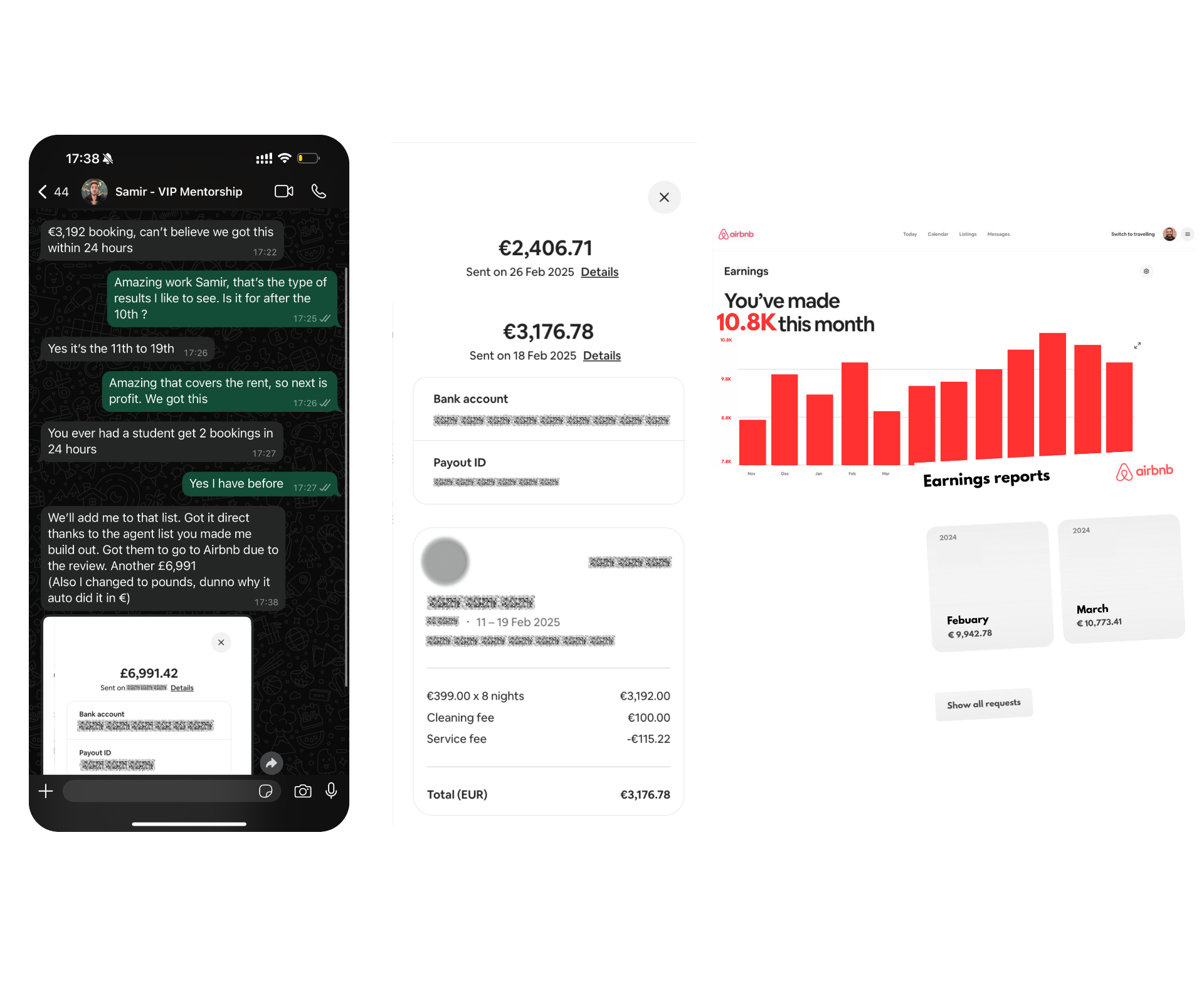 Samir — €3,192 booking in 24 hours